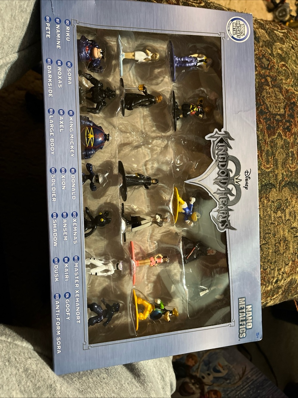 Disney Kingdom Hearts Nano Metalfigs Set - Blue, Black, Yellow, White, Pink